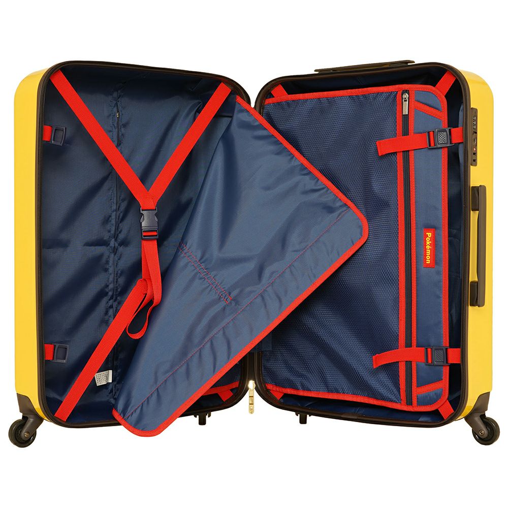 ポケモンスーツケースキャリーケースピカチュウポケモンネームタグ付きSサイズSSサイズ小型機内持ち込み1泊2泊3泊4泊修学旅行TSAロック軽量国内海外旅行頑丈ハードケース女子旅ビジネスポケモンイエローブラックPK-0792-48