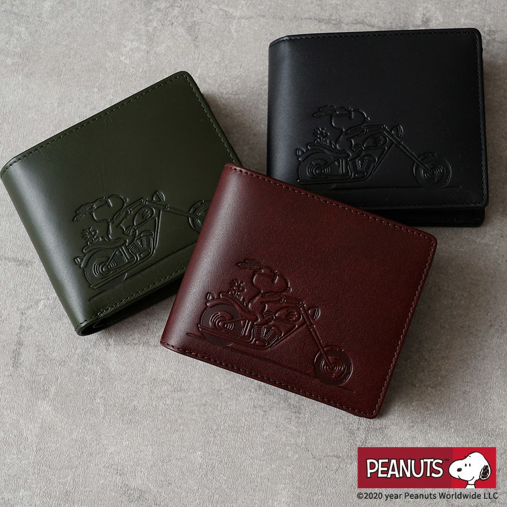 PEANUTS & CO. 二つ折り財布 ブラック 楽天市場】スヌーピー 財布 二つ折り財布 カードがたくさん入る