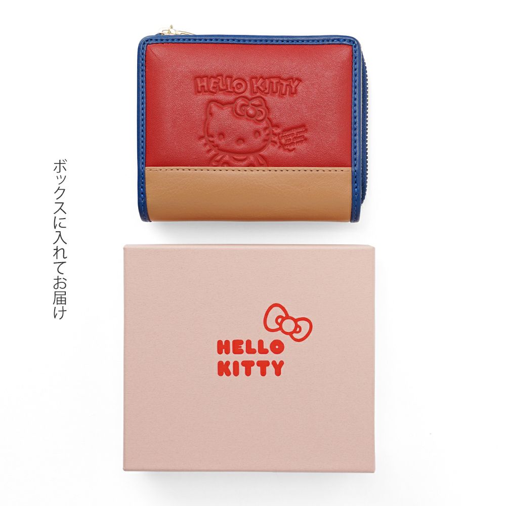 レトロポップな本革のキティちゃんの二つ折り財布