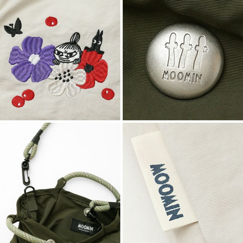 公式]MOOMIN ムーミン | 刺繍のデザインが可愛いナイロンバッグ